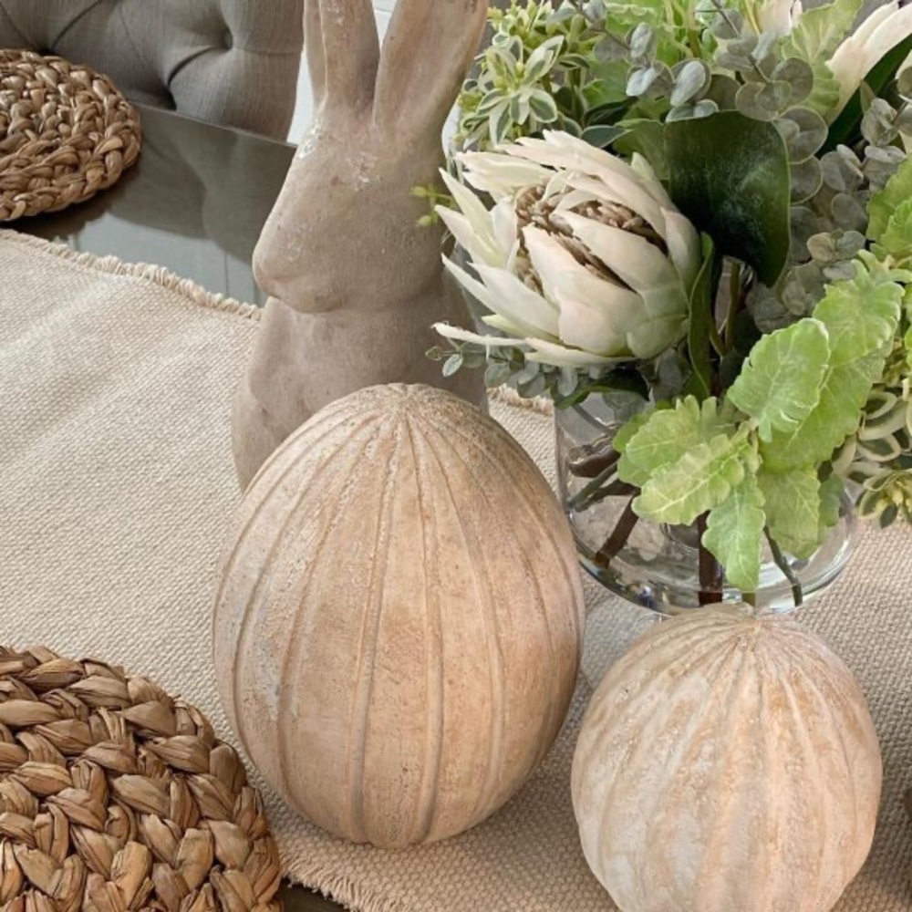 Pottery Barn Country Chic Rustic Weathered Large Size Handcrafted Easter Egg 🐣 - Picture 16 of 16